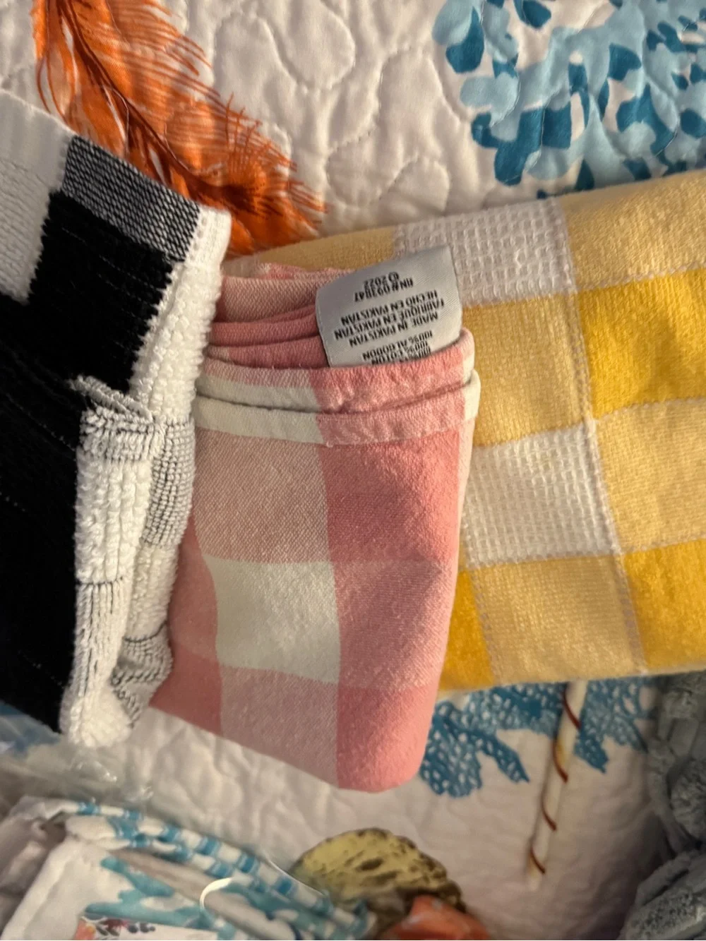 Dish Pink Gingham Bottoms - Brand Unspecified